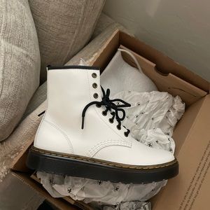 Brand New White Dr. Marten 1460 Lace Up Combat Boots